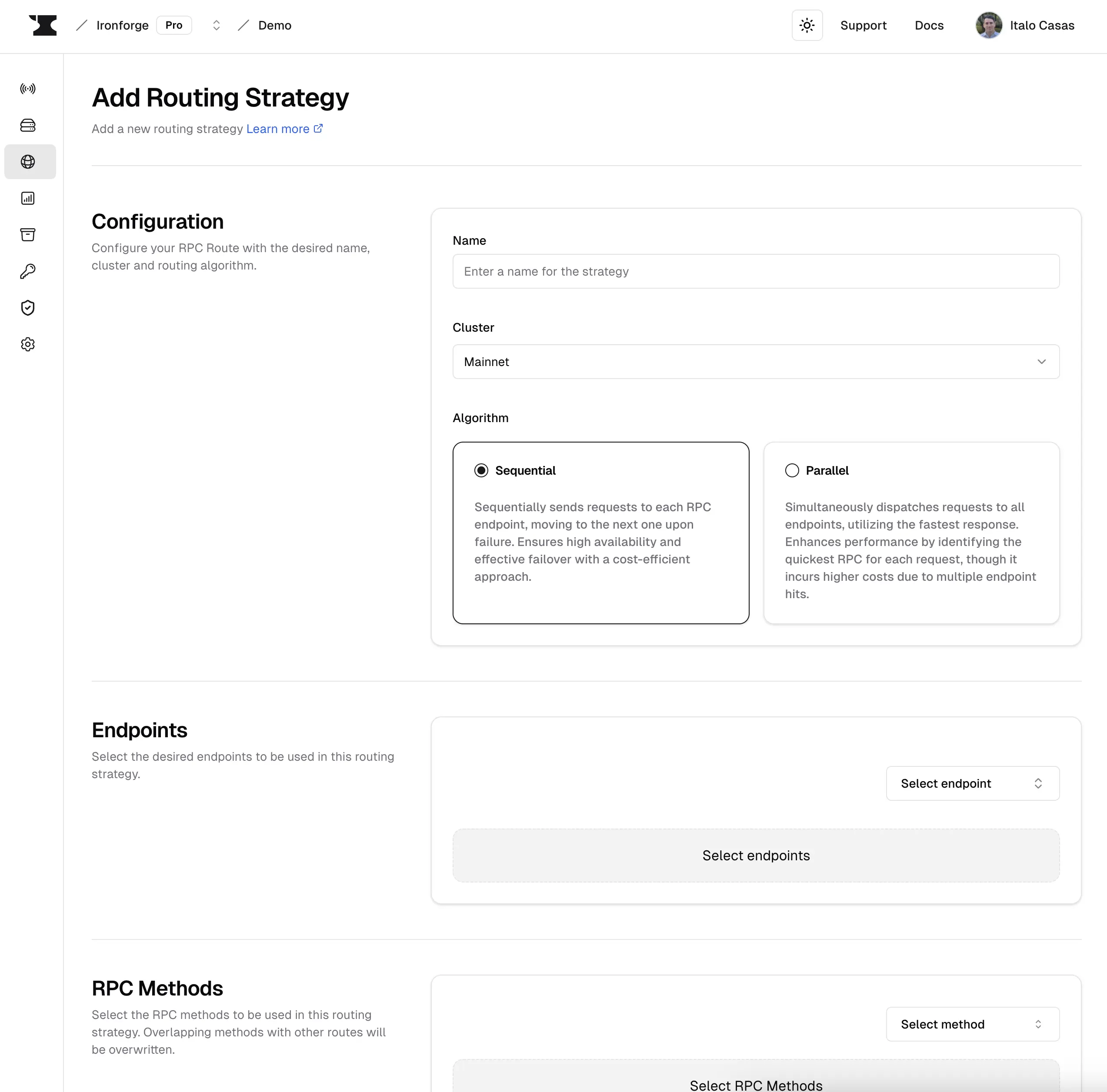 Dynamic Routing Page